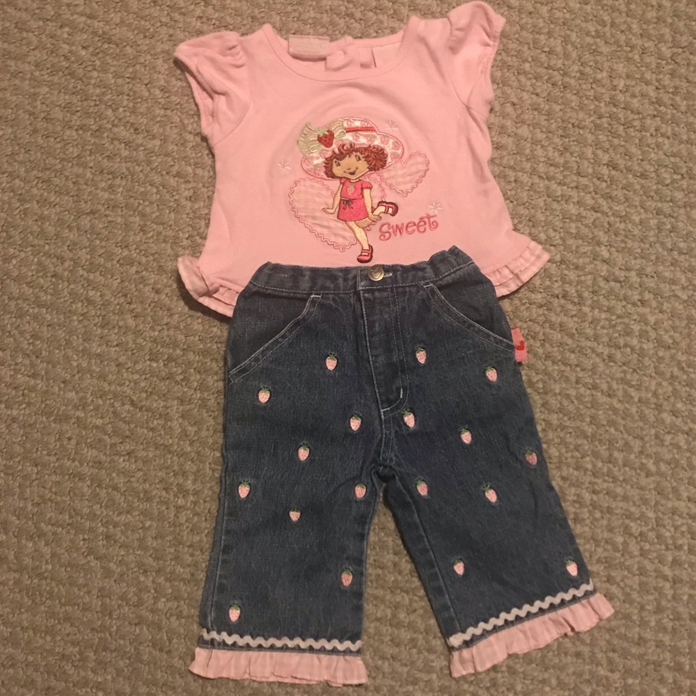 Toddler Girl Strawberry Shortcake Spring Outfit